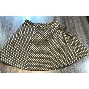 Nanette Lepore Metallic Gold Black Skirt Women's Size 2 | Lined Mini Party Skirt